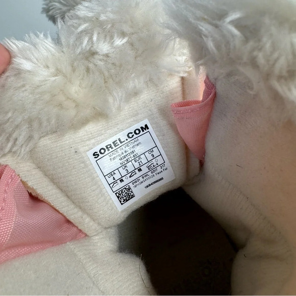 Sorel Toddler Girls Pink Snow Commander Faux Fur Fleece Lined Winter Boots - Picture 8 of 9